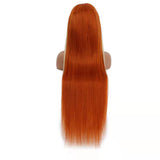 Blond Front/Orange Back 613/#350 Highlight  13x4  Transparent Frontal Lace Wig Straight Color Wig