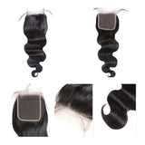 Body Wave Human Hair Natural Black HD Lace Closure