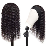 Deep Wave Glueless Headband Wig Naturlal Black 180% Density