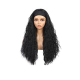 Water Wave Glueless Headband Wig Naturlal Black 180% Density