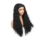 Water Wave Glueless Headband Wig Naturlal Black 180% Density