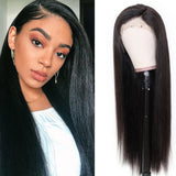 Straight 13x4  Transparent Frontal Lace Wig Naturlal Black 180% Density