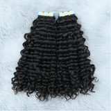 Deep Wave Virgin Human Hair  Tape In Natural Black (40pcs/100grams)