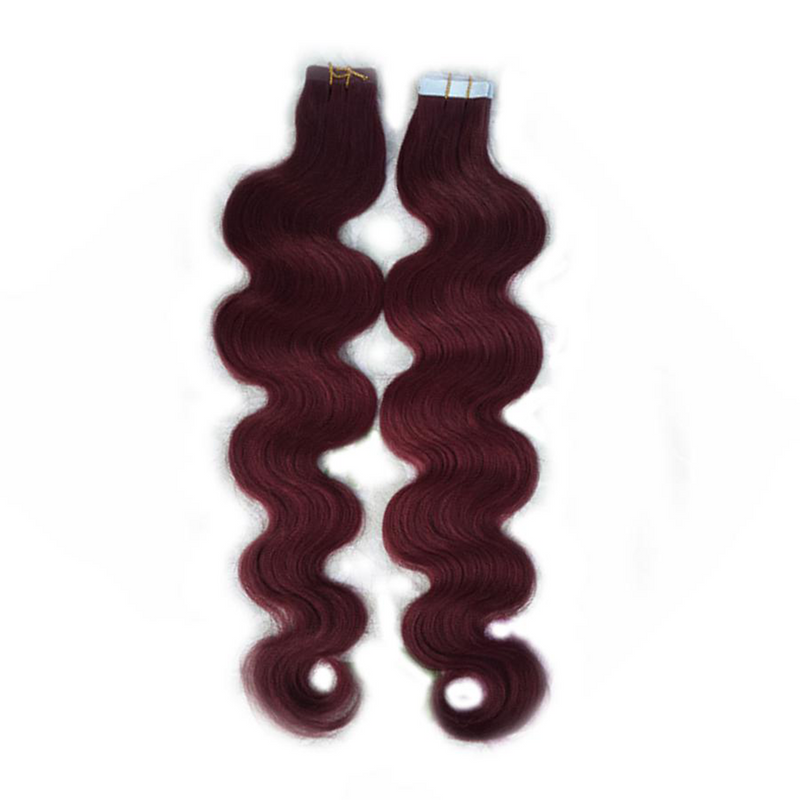 Body Wave Human Hair #99J Tape In (40pcs/100grams)